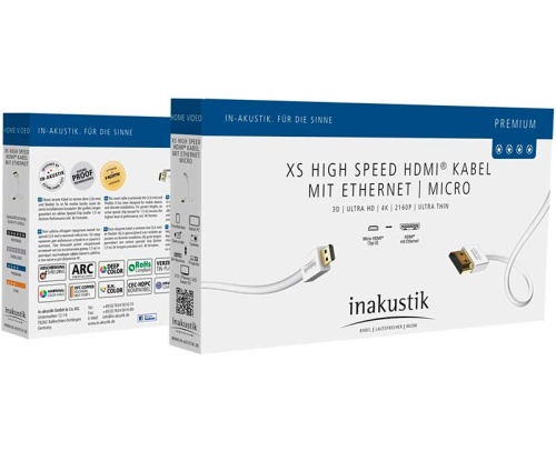 Кабель HDMI micro Inakustik Premium XS, 3 м фото 2